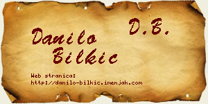 Danilo Bilkić vizit kartica